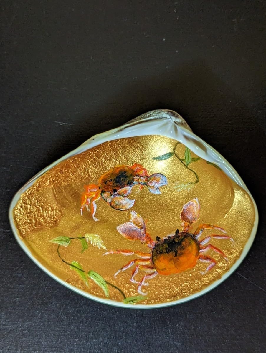 Amazon.co.jp: 蛤香合 はまぐり香合 香合 蛤 はまぐり 本蛤 双甲 カニ